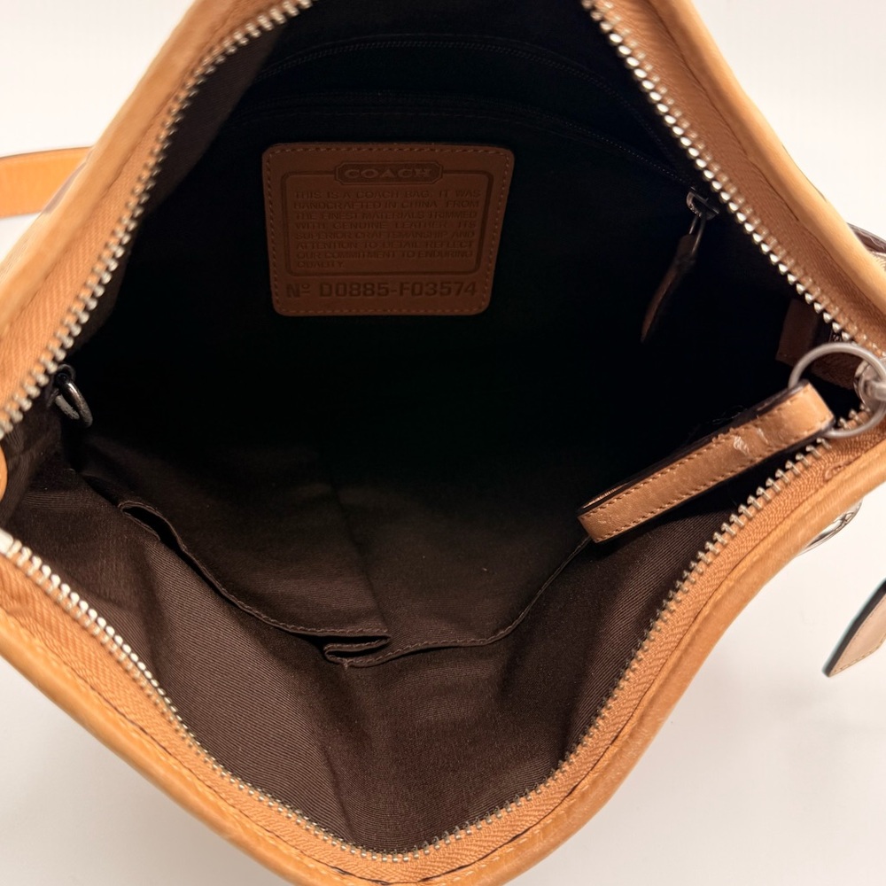 Coach Signature Canvas Crossbody Bag & Wallet Set Brown Tan Leather Y2K Vibes - Picture 5 of 16